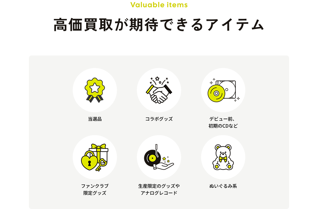 高価買取が期待できるアイテム