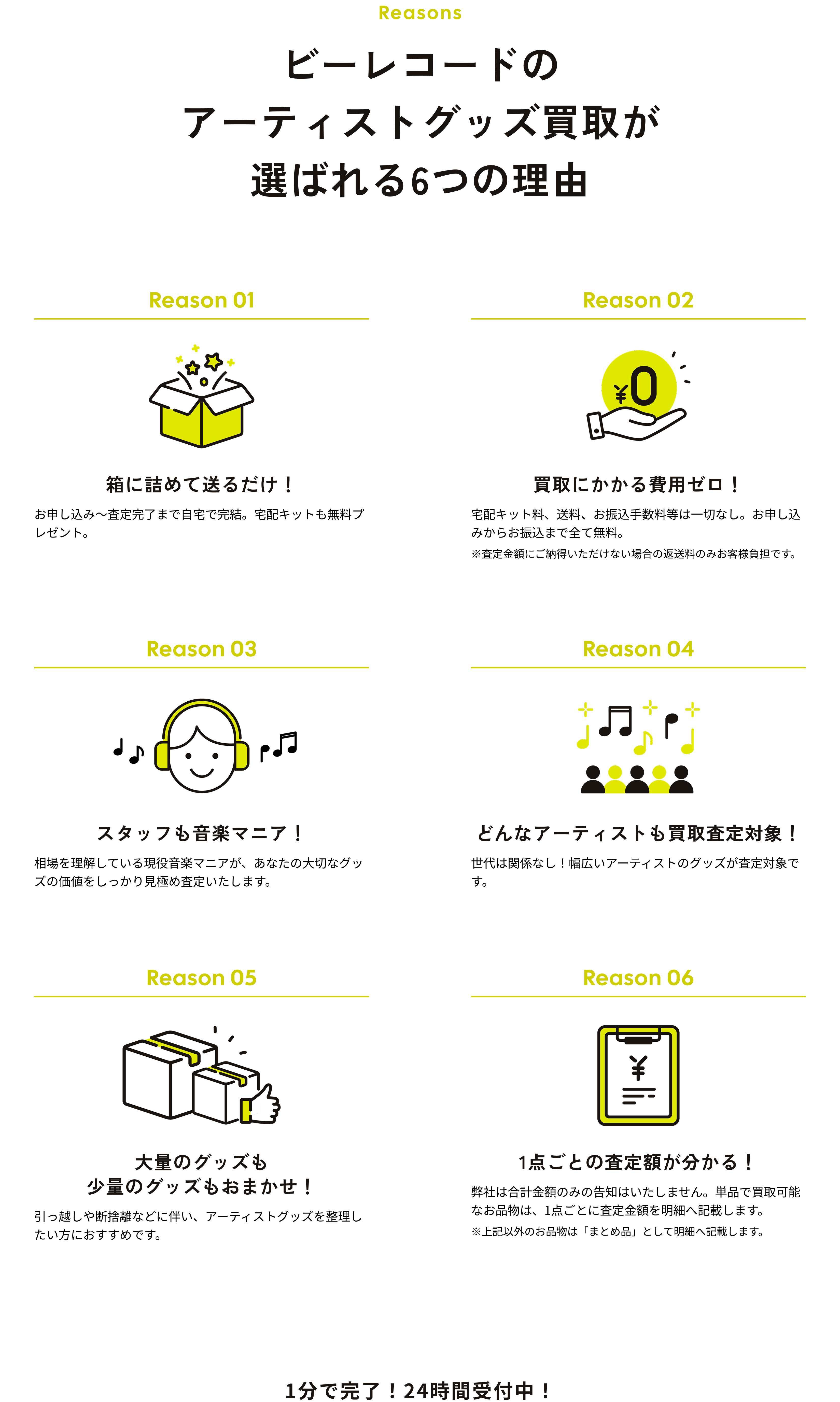 ビーレコードのアーティストグッズ買取が選ばれる6つの理由