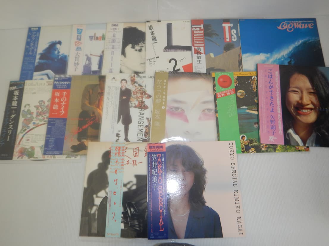 坂本龍一や大貫妙子を含む邦楽レコード14点を買取