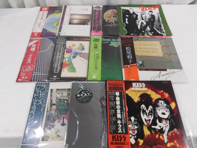 キッスやイエスを含むレコード16点を買取